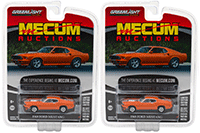 Greenlight - Mecum Auctions Series 1 | Ford Mustang Resto Mod (1969, 1/64 scale diecast model car, Orange/Silver) 37110A/48