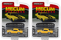 Show product details for Greenlight - Mecum Auctions Series 1 | Chevrolet® Copo Chevelle® SS™ (1970, 1/64 scale diecast model car, Daytona Yellow) 37110E/48