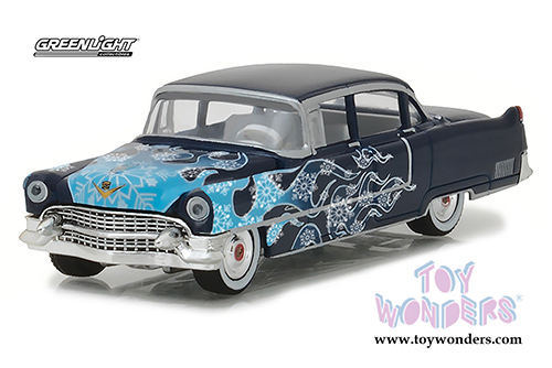 Greenlight - Holiday Ornaments Series 2 | Cadillac® Fleetwood™ Series 60 (1955, 1/64 scale diecast model car, Blue) 37120A/48