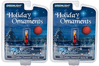 Show product details for Greenlight - Holiday Ornaments Series 2 | Cadillac® Fleetwood™ Series 60 (1955, 1/64 scale diecast model car, Blue) 37120A/48
