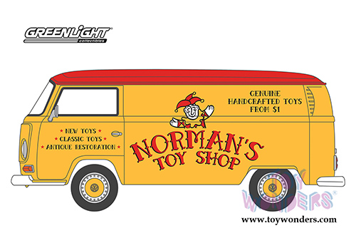 Greenlight - Norman Rockwell Delivery Vehicles Series 1 |  Volkswagen Type-2 Panel Van - Norman's Toy Shop (1969, 1/64 scale diecast model car, Yellow/Red) 37150D/48