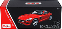 Maisto Exclusive - Mercedes-Benz AMG GT Hard Top (1/18 scale diecast model car, Red) 38131R