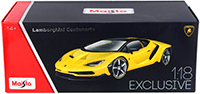 Show product details for Maisto Exclusive - Lamborghini Centenario Hard Top (1/18 scale diecast model car, Yellow) 38136YL