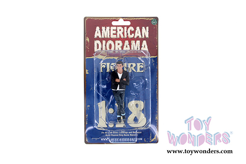 American Diorama Figurine - 50's Style Figure I (1/18  scale, Black/Blue) 38151
