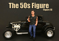 Show product details for American Diorama Figurine - 50's Style Figure III (1/24  scale, Black/Blue) 38253