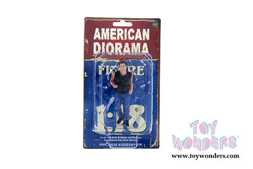 American Diorama Figurine - 50's Style Figure III (1/18  scale, Black/Blue) 38153
