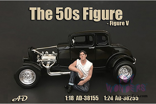 American Diorama Figurine - 50's Style Figure V (1/24  scale, White/Blue) 38255