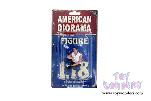 American Diorama Figurine - 50's Style Figure V (1/18  scale, White/Blue) 38155