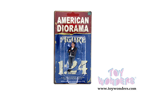 American Diorama Figurine - 50's Style Figure I (1/24  scale, Black/Blue) 38251