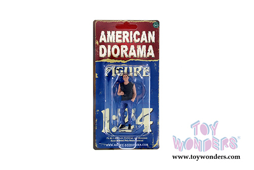 American Diorama Figurine - 50's Style Figure III (1/24  scale, Black/Blue) 38253