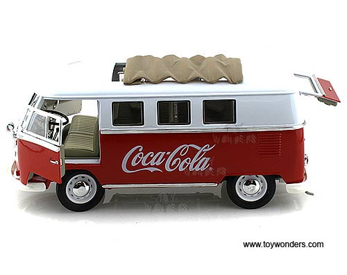 Motor City Coca-Cola - Volkswagen Samba Minibus (1962, 1:18, Red & White) 397471