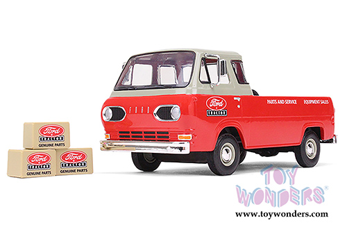 First Gear - Ford Tractor Parts and Service Ford Econoline Pick-Up with Three Boxes (1960, 1/25 scale diecast model car, Cream/Red) 40-0396