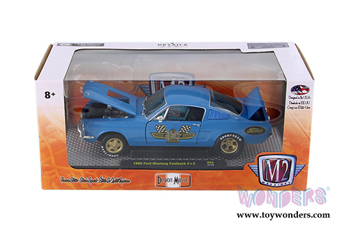 Castline M2 Machines Detroit-Muscle | Ford Mustang 2+2 GT Fastback (1966, 1/24 scale diecast model car, Blue) 40300/55B