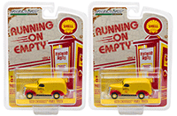 Greenlight - Running On Empty Series 4 | Chevrolet® Panel Truck Shell Oil (1939, 1/64 scale diecast model car, Yellow/Red) 41040A/48