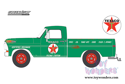 Greenlight - Running On Empty Series 4 | Ford F-100 Texaco Oil (1970, 1/64 scale diecast model car, Green) 41040D/48