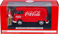 Show product details for Motor City Coca-Cola - Volkswagen T1 Coca Cola Cargo Van with Delivery Driver (1963, 1/24 scale diecast model car, Red) 424062