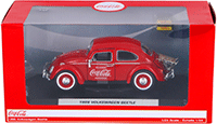 Show product details for Motor City Coca-Cola - Volkswagen Beetle With Rack & Bottles Coca Cola Hard Top (1966, 1/24 scale diecast model car, Red) 424067