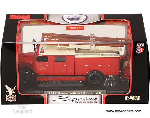 Yatming - Magirus-Deutz S 3000 SLG Fire Engine Freiwillige Feuerwehr Stadt NEU-ULM (1941 1/43 scale diecast model car, Red) 43014