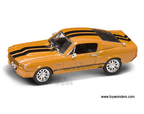 Yatming Road Signature - Shelby GT500 Hard Top (1967, 1/43 scale diecast model car, Orange w/ Black Stripes) 43202OR