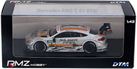 Show product details for RMZ Hobby - Mercedes-AMG C 63 DTM #6 Robert Wickens 2017 (1/43 scale diecast model car, Silver) 440999C
