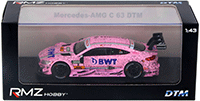 Show product details for RMZ Hobby - Mercedes-AMG C 63 DTM #22 Lucas Auer 2016 (1/43 scale diecast model car, Pink) 440999E