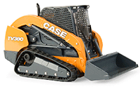 Show product details for Tomy ERTL Case - TV380 Compact Track Skid Steer Loader (1/16 scale diecast model car, Yellow) 44122
