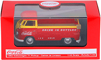 Show product details for Motor City Coca-Cola - Volkswagen T1 Pickup Truck (1962, 1/43 scale diecast model car, Red/Yellow) 442338