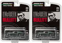 Show product details for Greenlight - Bullitt  Ford Mustang GT Hard Top (1968, 1/64 scale diecast model car, Green)  44721/48