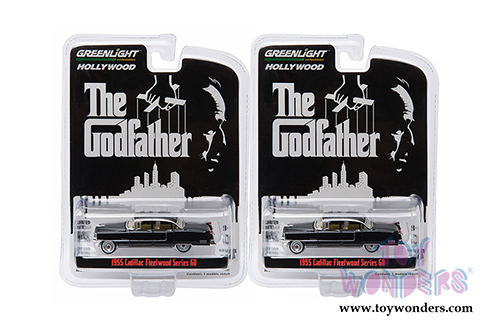 Greenlight - Hollywood Series 14 | "The Godfather" Cadillac Fleetwood Series 60 Special (1955, 1/64 scale diecast model car, Black) 44740B/48