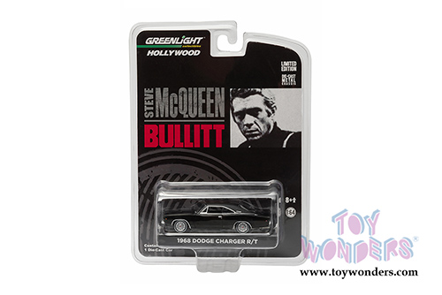 Greenlight - Bullitt  Dodge Charger RT Hard Top (1968, 1/64 scale diecast model car, Black)  44741/48