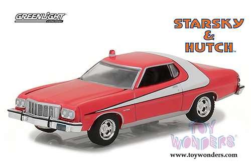 Greenlight - Hollywood Series 18 | Ford Gran Torino Starsky and Hutch TV Series (1976, 1/64 scale diecast model car, Red) 44780A/48