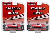 Show product details for Greenlight - Hollywood Series 18 | Ford Gran Torino Starsky and Hutch TV Series (1976, 1/64 scale diecast model car, Red) 44780A/48