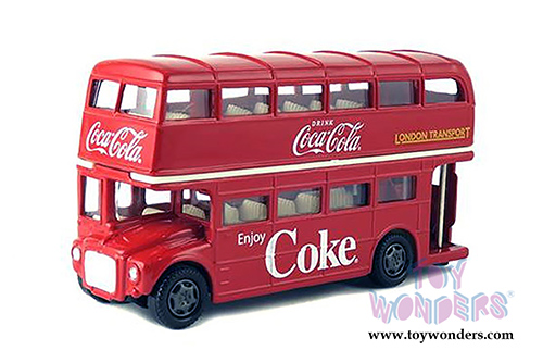 Motor City Coca-Cola - Coke Routemaster London Double Decker Bus (1960, 1:64 scale diecast model car, Red) 464001