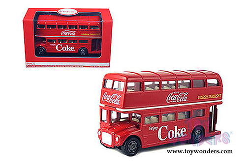 Motor City Coca-Cola - Coke Routemaster London Double Decker Bus (1960, 1:64 scale diecast model car, Red) 464001