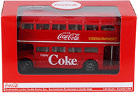 Show product details for Motor City Coca-Cola - Coke Routemaster London Double Decker Bus (1960, 1:64 scale diecast model car, Red) 464001