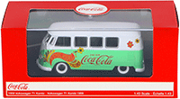 Show product details for Motor City Coca-Cola - Volkswagen T1 Samba Bus/Combi (1959, 1/43 scale diecast model car, Green/White) 478064