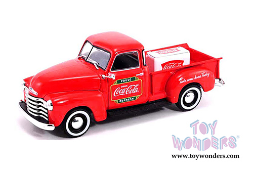 Motor City Coca-Cola - Chevy Pickup with Cooler (1953, 1/43 scale diecast model car, Red) 478104