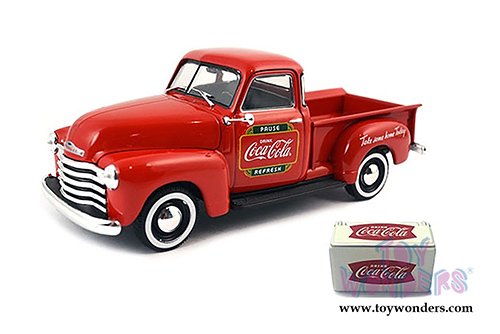 Motor City Coca-Cola - Chevy Pickup with Cooler (1953, 1/43 scale diecast model car, Red) 478104