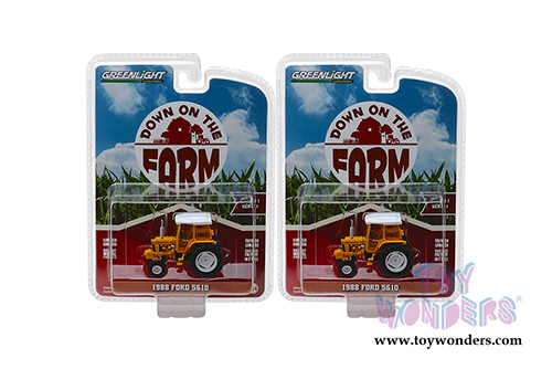 Greenlight - Down on the Farm Series 1 | Ford 5610 Tractor (1988, 1/64 scale diecast model car, White/Yellow) 48010D/48