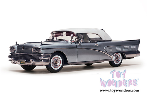 Sun Star Platinum - Buick® Limited Closed Convertible (1958 1/18 scale diecast model car, Silver Mist) 4816