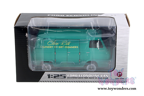 First Gear - Clean-Rite Laundry and Dry Cleaners Ford Econoline Van (1960, 1/25 scale diecast model car, Green) 40-0399