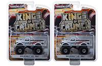 Show product details for Greenlight - Kings of Crunch Series 1 | Chevrolet® K-10 Monster Truck - USA-1 (1/64 scale diecast model car, White) 49010B/48