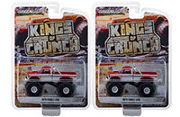 Show product details for Greenlight - Kings of Crunch Series 1 | Ford F-250 Monster Truck (1974, 1/64 scale diecast model car, Red/White) 49010E/48