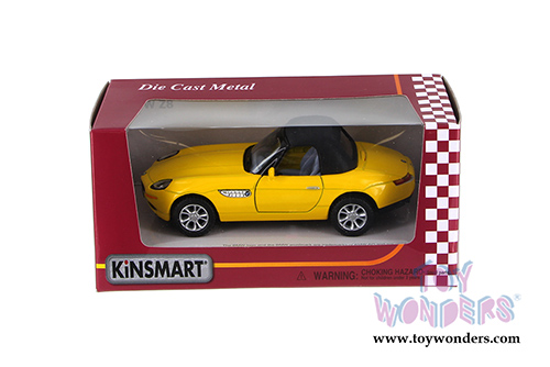 Kinsmart - BMW Z8 Convertible Soft Top (1/36 scale diecast model car, Yellow) 5022/2WYL