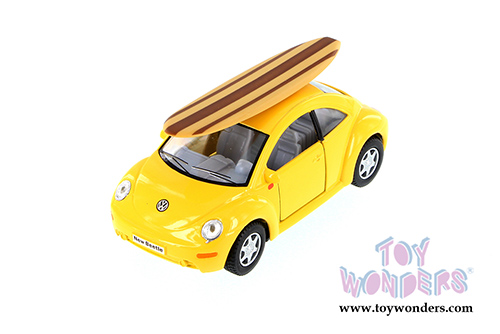 Kinsmart - Volkswagen New Beetle with Surfboard (1/32 scale diecast model car, Asstd.) 5028DS
