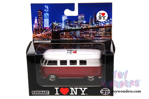 Showcasts Collectibles - I Love New York Volkswagen Classic Bus (1962, 1/32 scale diecast model car, Asstd.) 5060W-ILNY
