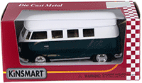 Show product details for Kinsmart - Volkswagen Classic Bus (1962, 1/32 scale diecast model car, Green) 5060WGN
