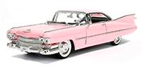 Show product details for Jada Toys - Metals Die Cast | Bigtime Kustoms Cadillac® Coupe De Ville™ Hard Top (1959, 1/24 scale diecast model car, Pink) 50667DP1