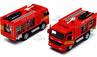 Show product details for Kinsmart - Rescue Fire Engine (5" diecast model car, Red) 5110D