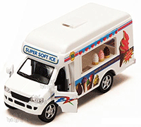 Kinsmart - Ice Cream Truck & Fast Food Truck (5" diecast model car, Asstd.) 5253/57D